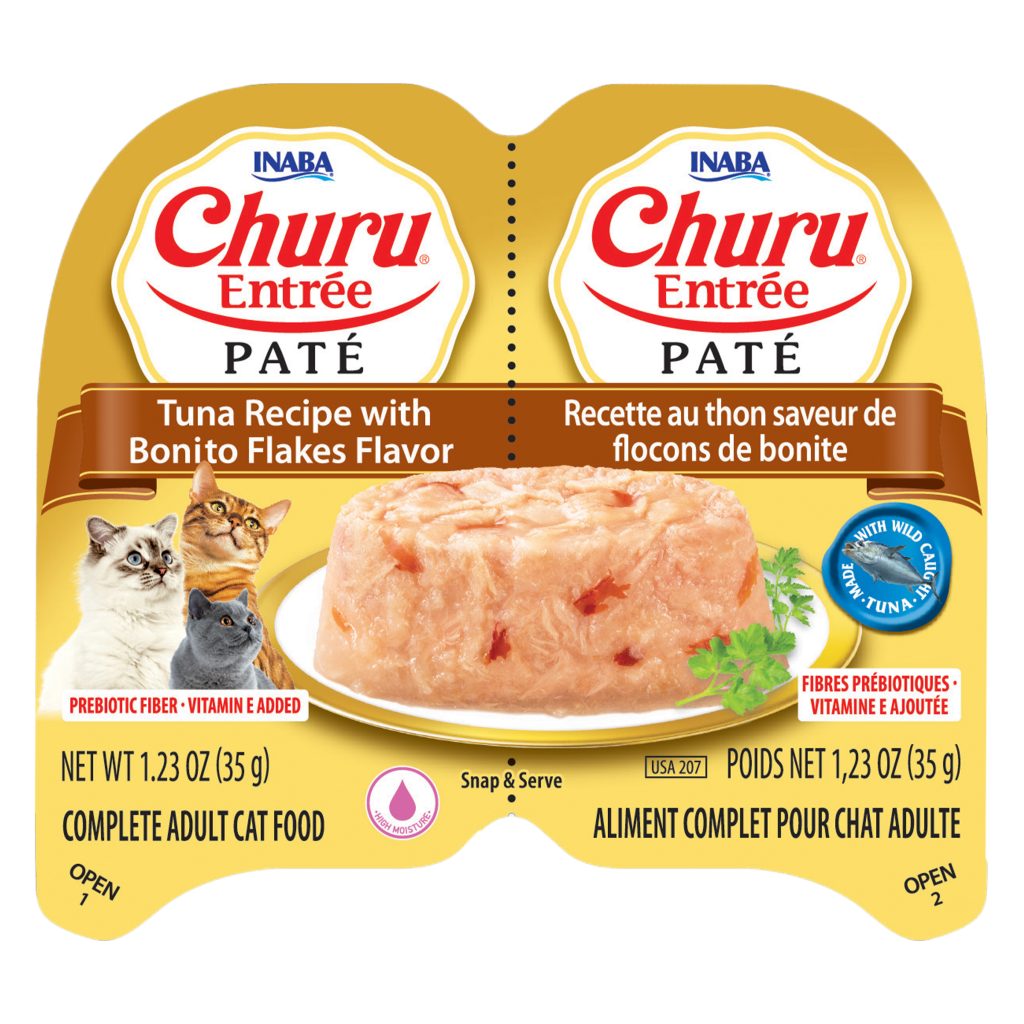 Churu Entree Pate for Cat, Tuna Recipe with Bonito Flakes Flavor (Each: 2 Cups)