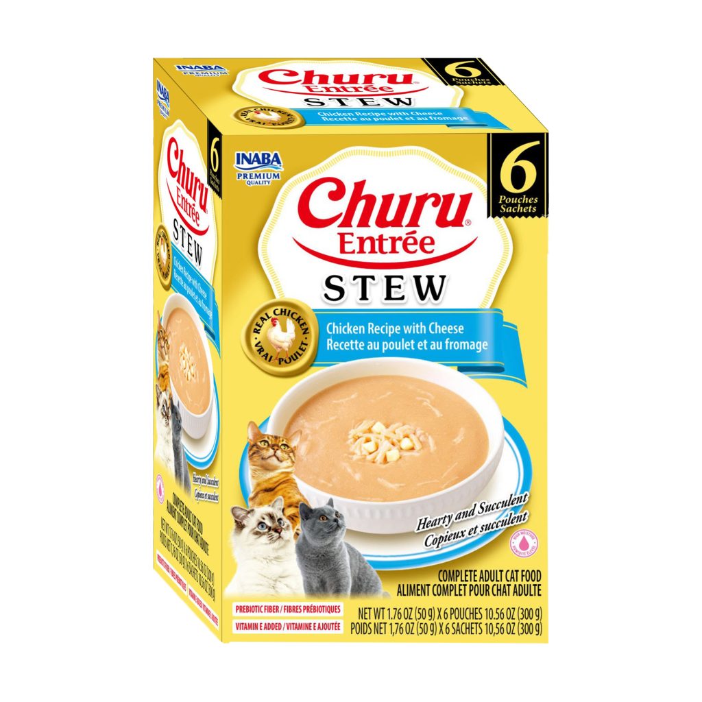 Churu Entree Stew for Cat, Chicken with Cheese Recipe (Each: 6 Pouches)
