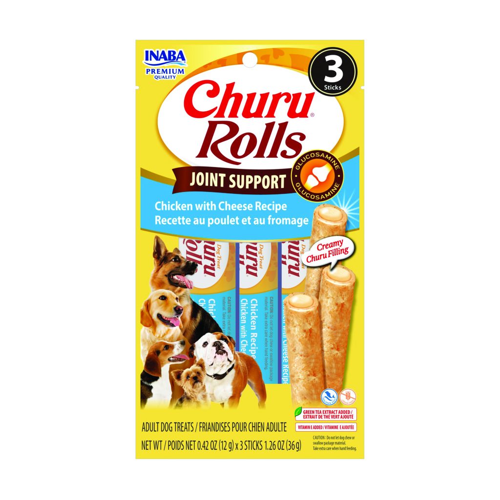 Churu Rolls Joint Support for Dog, Chicken with Cheese Recipe (Each: 3 Tubes)
