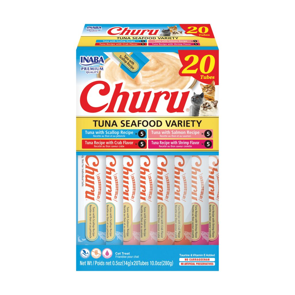 Churu for Cat, Tuna & Seafood Variety Box (Each: 20 Tubes)