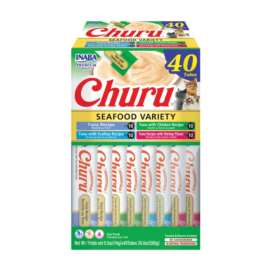 Churu for Cat, Tuna & Seafood Variety Box (Each: 40 Tubes)