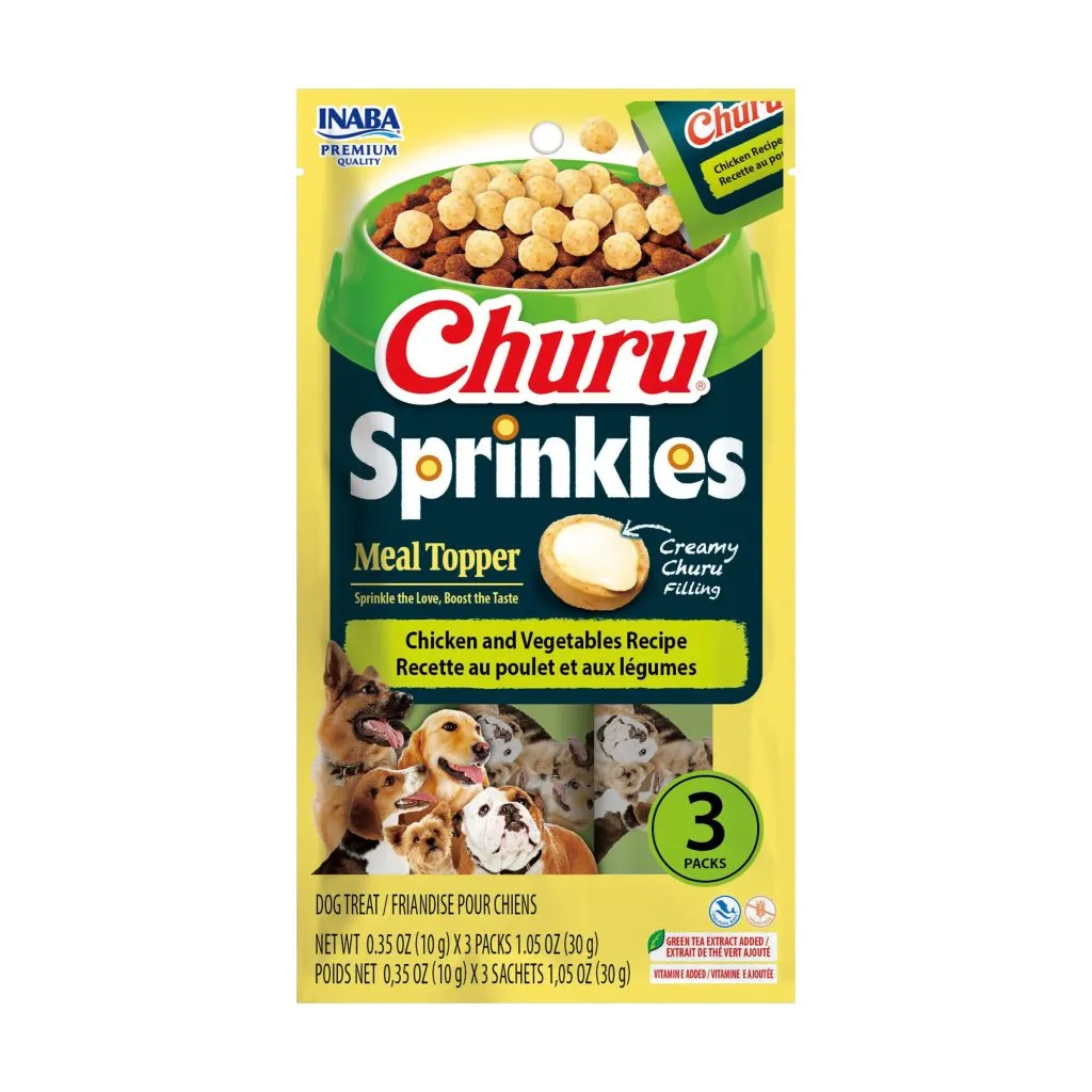 Churu Sprinkles for Dog, Chicken and Vegetables Recipe (Each: 3 Tubes)