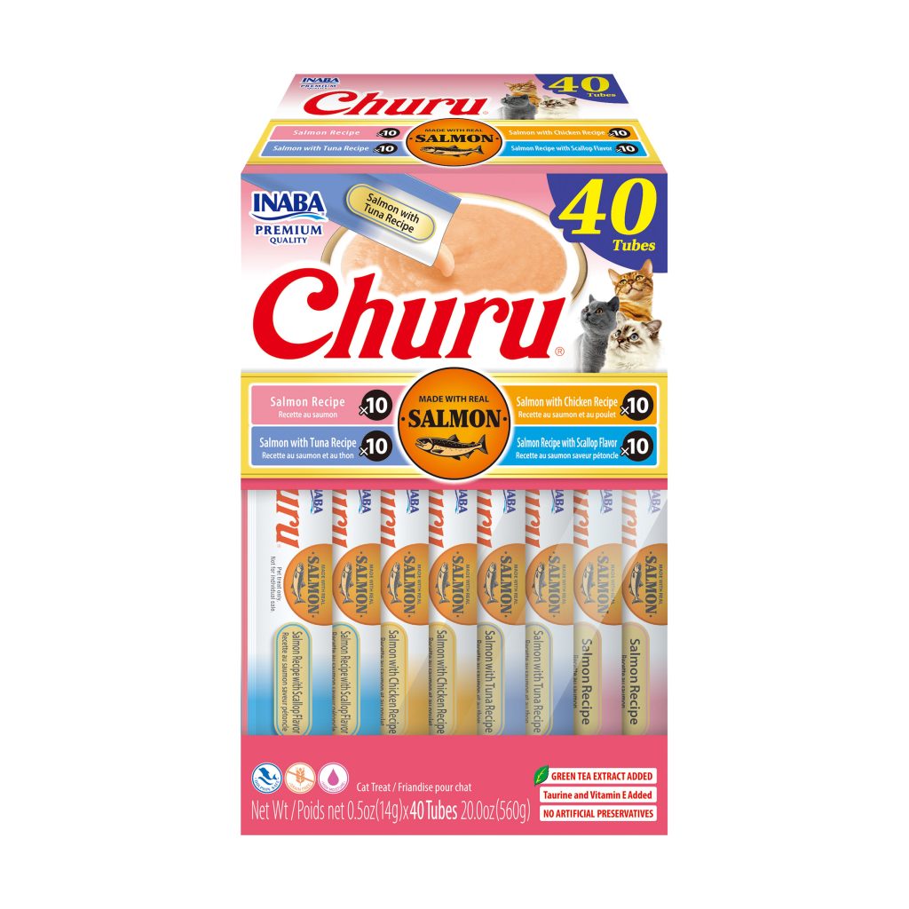 Salmon Churu for Cat, Salmon Variety (Each: 40 Tubes)
