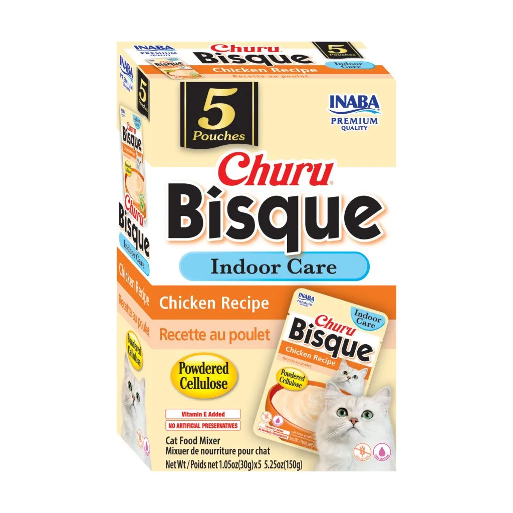 Churu Bisque Hairball Control for Cat, Chicken Recipe (Each: 5 Pouches)