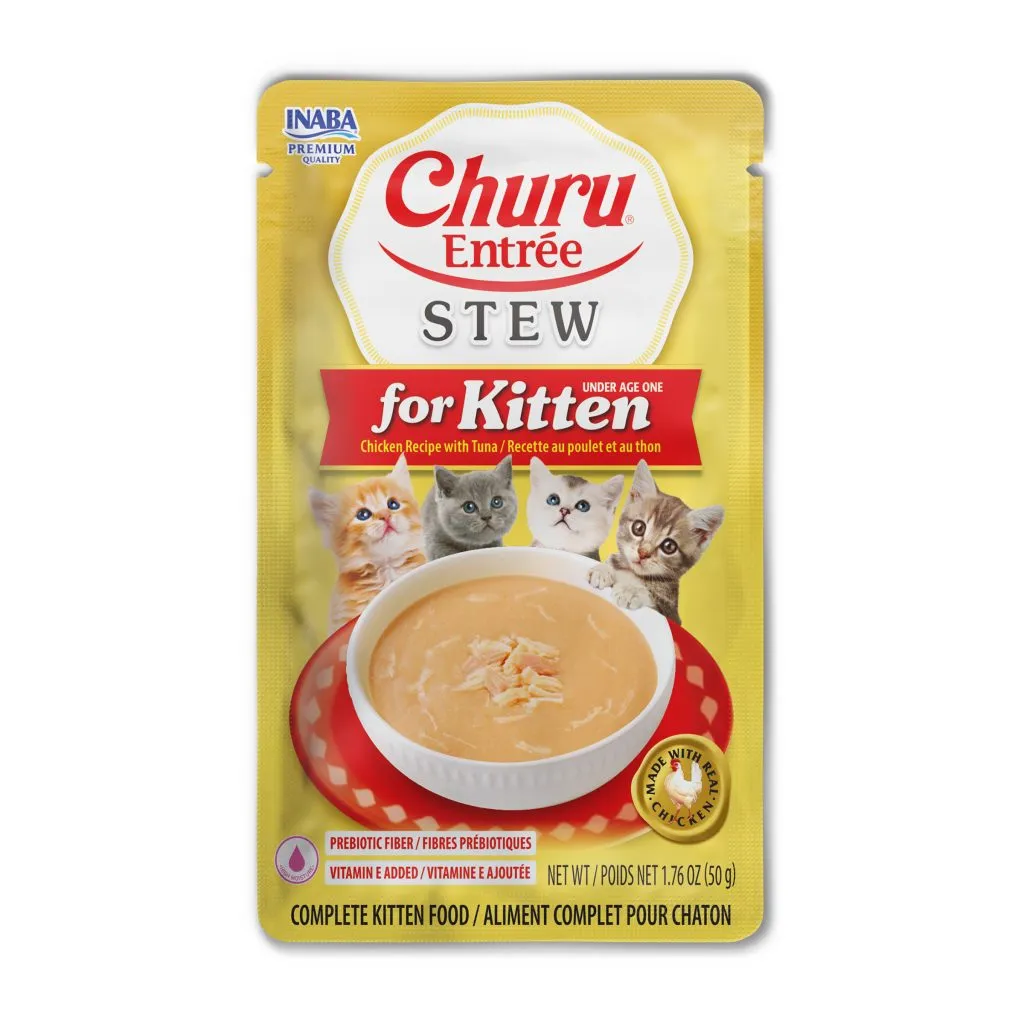 Churu Entree Stew Kitten for Cat, Chicken Recipe with Tuna (Each: 1 Pouch)