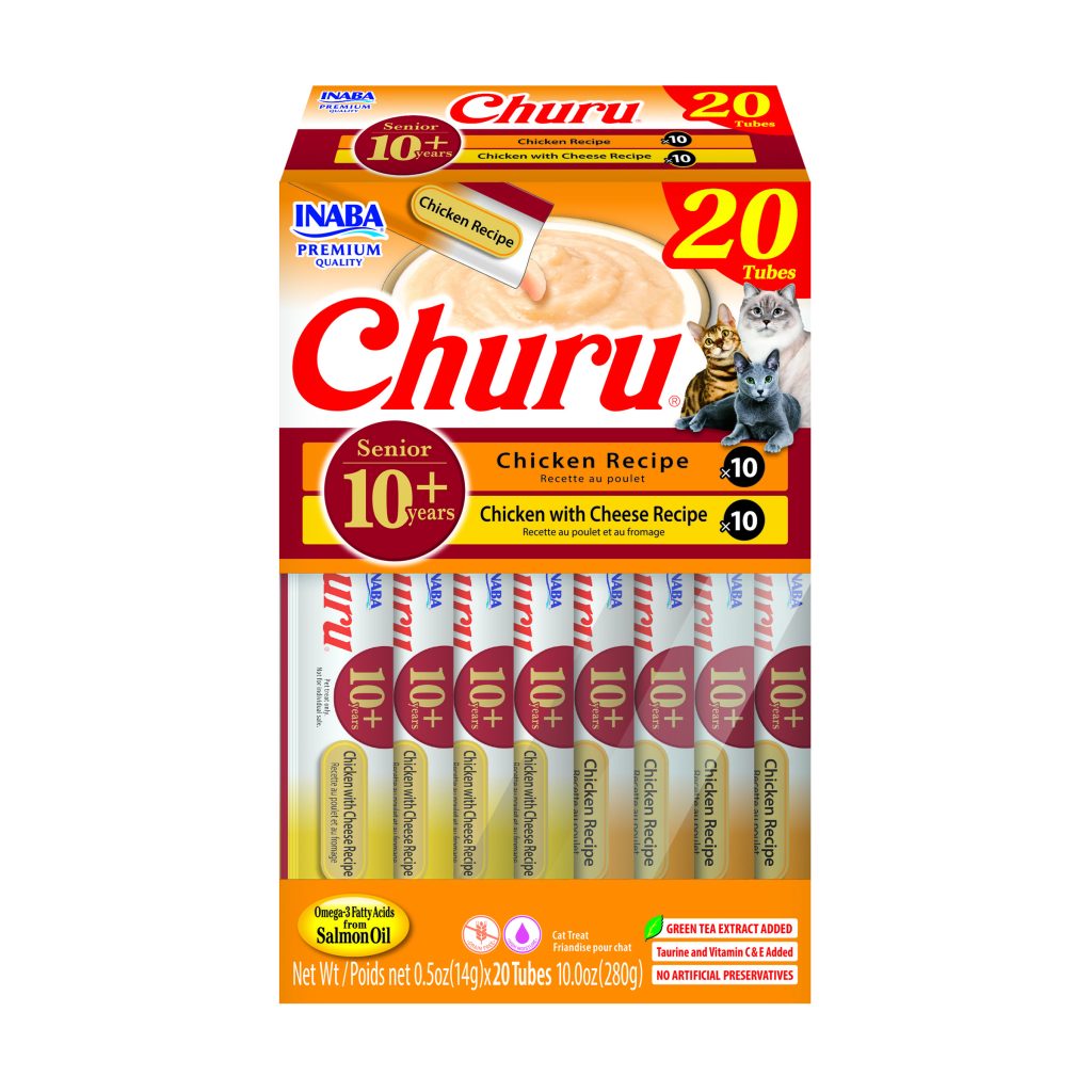 Churu Senior 10+ for Cat, Chicken Variety (Each: 20 Tubes)