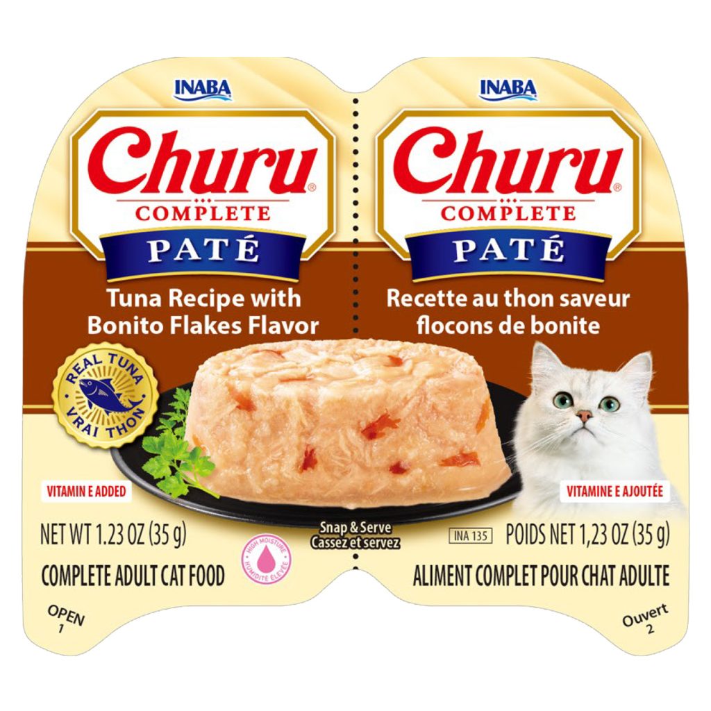 Churu Complete Pate for Cat, Tuna Recipe with Bonito Flakes Flavor (Each: 2 Cups)