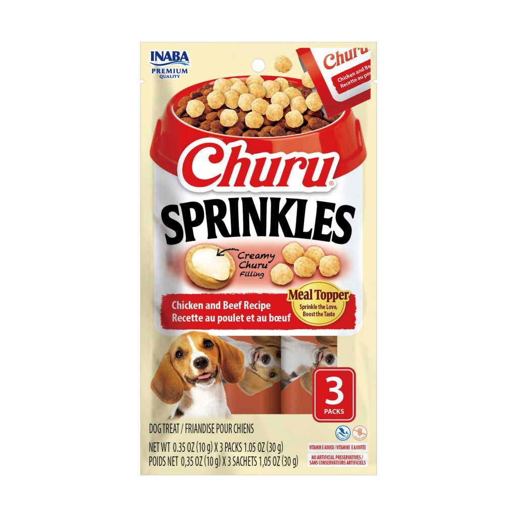 Churu Sprinkles for Dog, Chicken and Beef Recipe (Each: 3 Tubes)