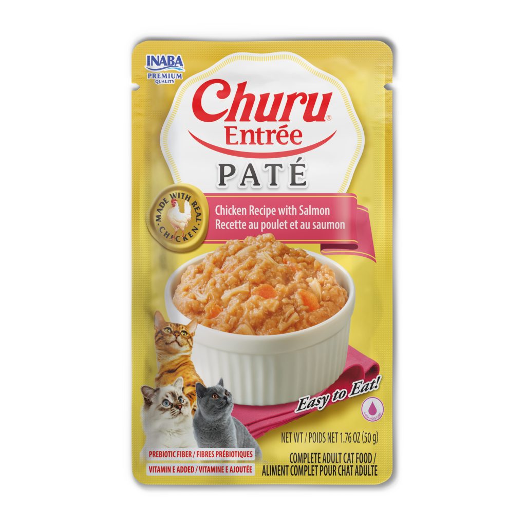 Churu Entree Pate for Cat, Chicken Recipe with Salmon (Each: 1 Pouch)