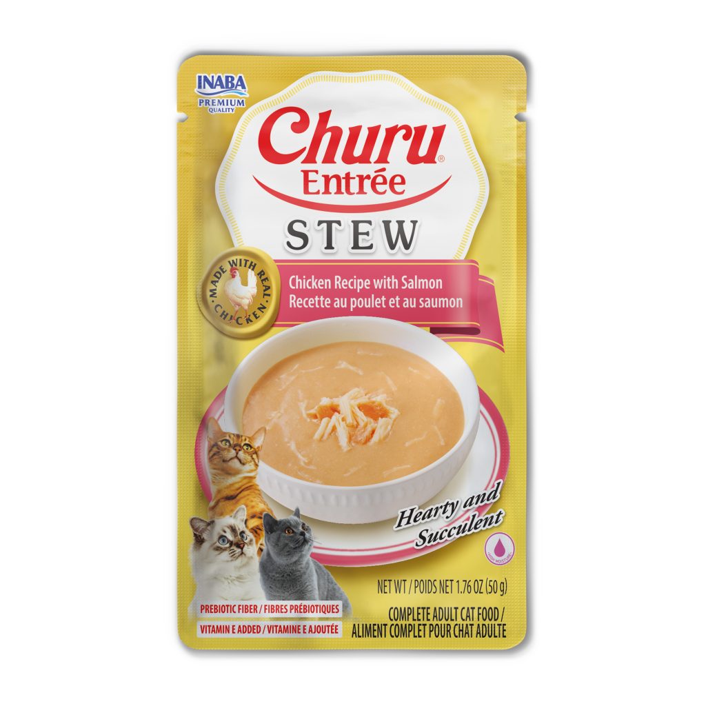 Churu Entree Stew for Cat, Chicken Recipe with Salmon (Each: 1 Pouch)