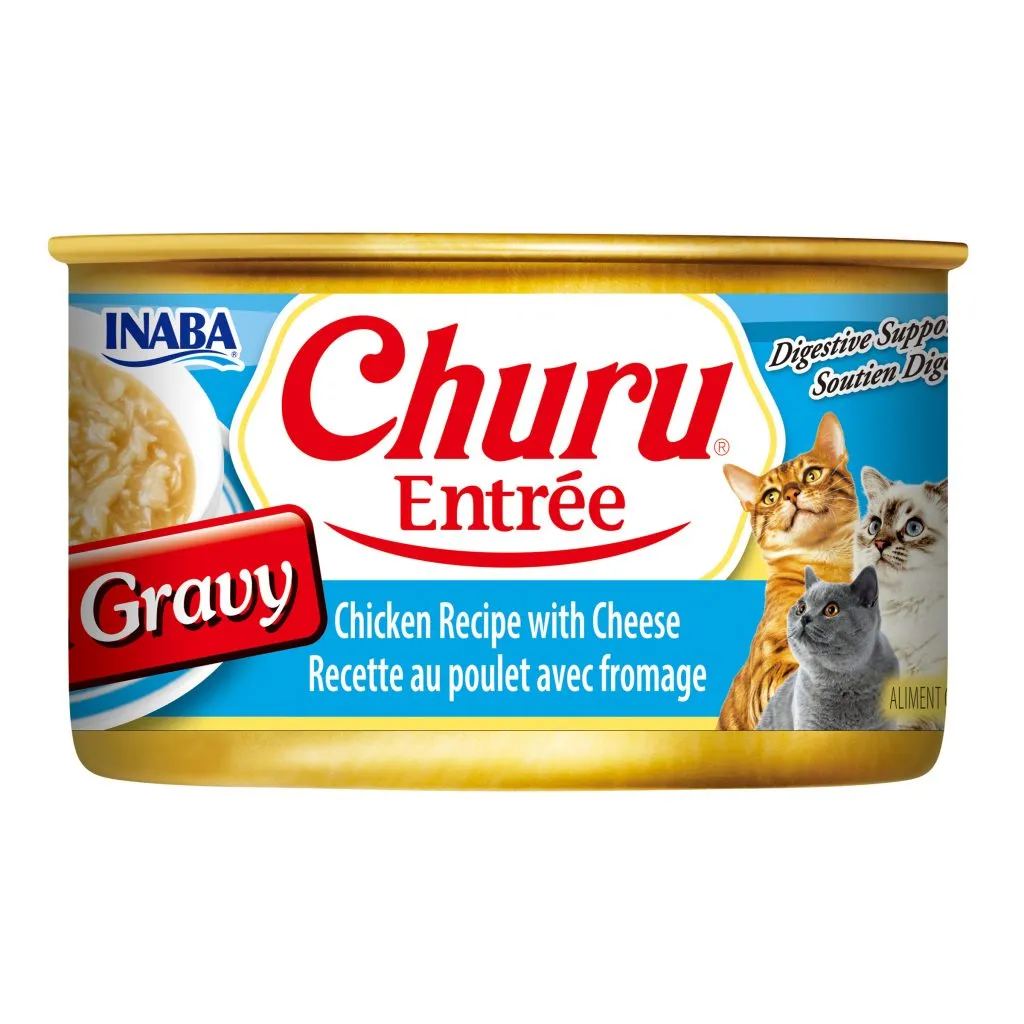 Churu Entree in Gravy for Cat, Chicken Recipe with Cheese (Each: 1 Can)