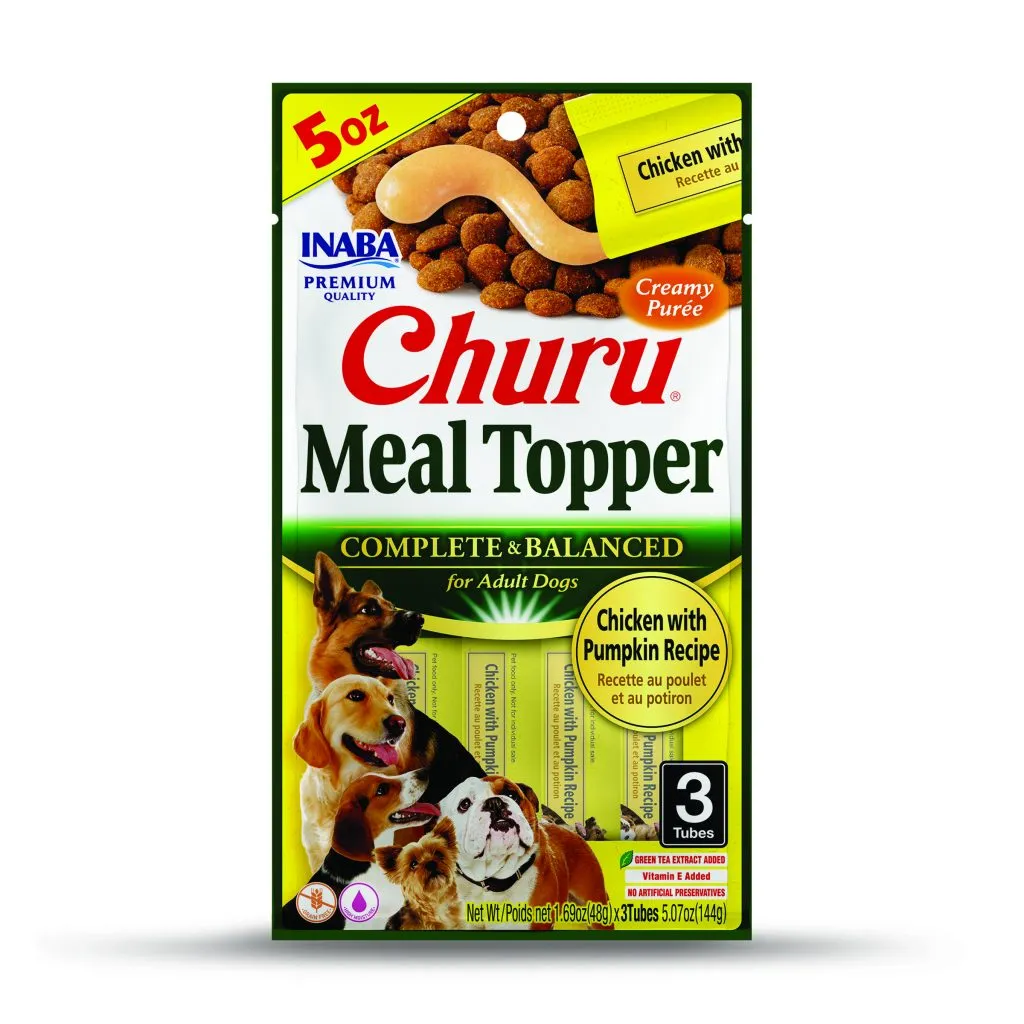 Churu Meal Topper for Dog, Chicken with Pumpkin Recipe (Each: 3 Tubes)