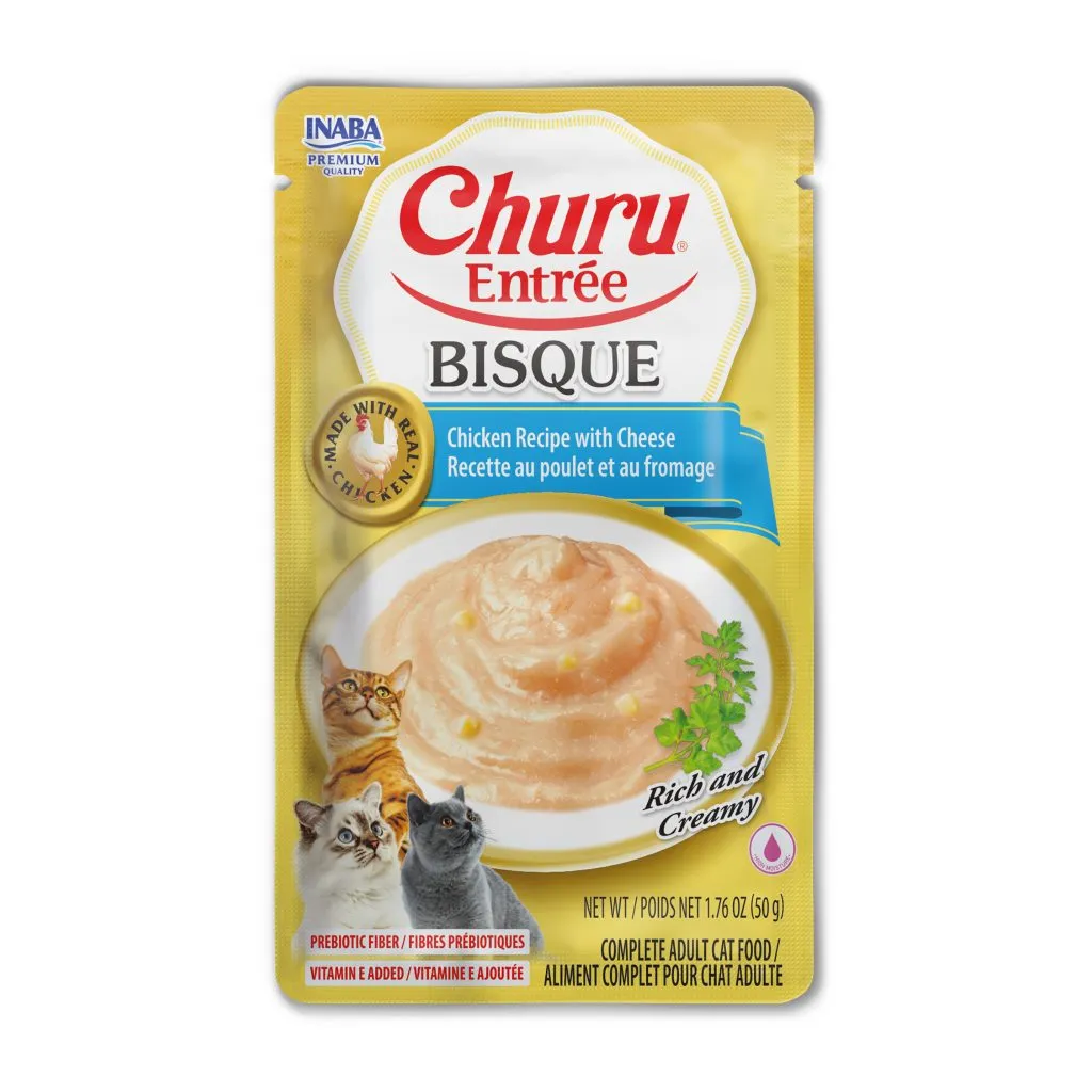 Churu Entree Bisque for Cat, Chicken Recipe with Cheese (Each: 1 Pouch)