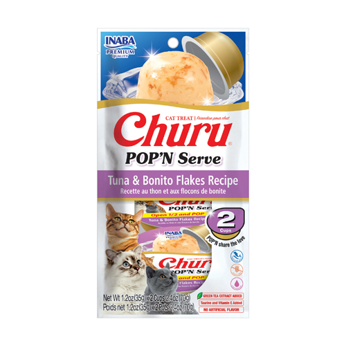 Churu Pop'n Serve for Cat, Tuna & Bonito Flakes Recipe (Each: 2 Cups)