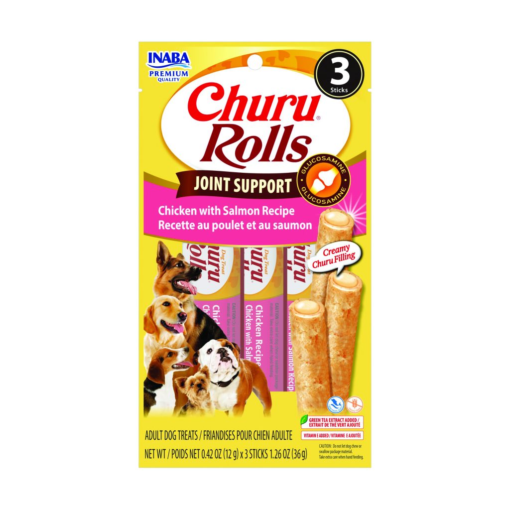 Churu Rolls Joint Support for Dog, Chicken with Salmon Recipe (Each: 3 Tubes)