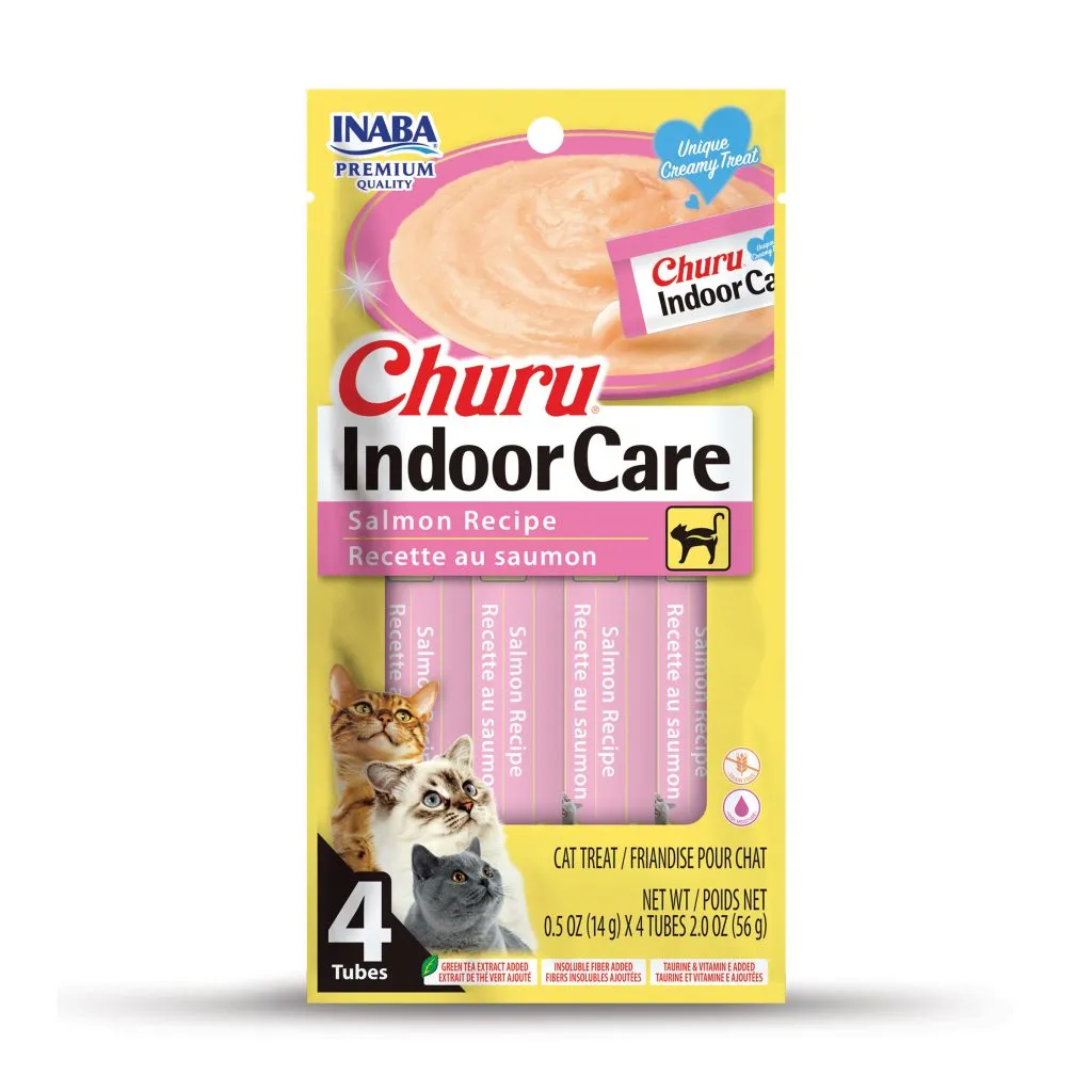 Churu Indoor Care for Cat, Salmon Recipe (Each: 4 Tubes)