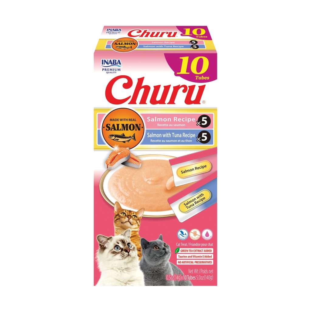Salmon Churu for Cat, Salmon & Tuna Variety (Each: 10 Tubes)